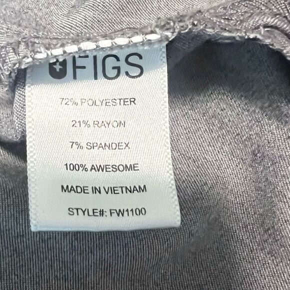 Figs Casma Three-Pocket Scrub Top Gray Sz S - Picture 8 of 8